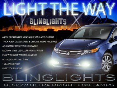 Xenon Halogen Fog Lamps Driving Lights Kit for 2014-2017 Honda Odyssey 14 15 16