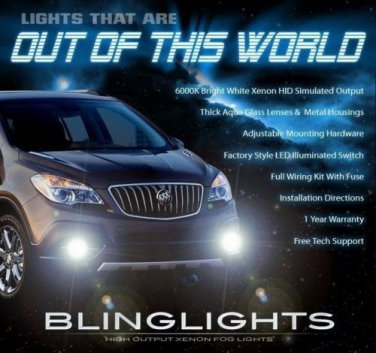 Xenon Halogen Fog Lamps Driving Lights + Harness For 2013-2016 Buick Encore