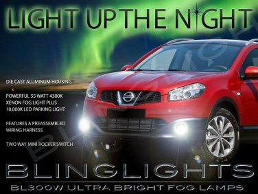 Xenon Halogen Fog Lamps Driving Lights for 2010-2013 Nissan Qashqai 2011 2012