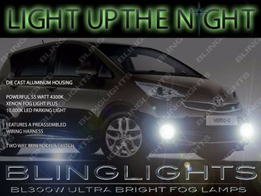 Xenon Driving Lights Fog Lamps Kit Pair + Harness for 2010-2016 Toyota Verso R20