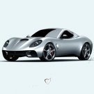 USD GT-S Passionata Concept Study Car Poster Print on 10 mil Archival Satin Paper 16" x 12"