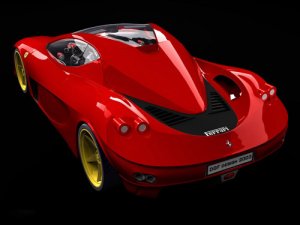 DGF Design Ferrari Aurea Berlinetta Car Poster Print on 10 mil Archival Satin Paper 16" x 12"