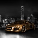Audi R8 Gold Car Poster Print on 10 mil Archival Satin Paper 16" x 12"