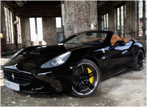 Edo Ferrari California Car Poster Print on 10 mil Archival Satin Paper 16" x 12"