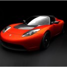 Tesla Roadster Sport Car Poster Print on 10 mil Archival Satin Paper 16" x 12"