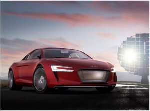 Audi e-Tron 2009 Concept Car Poster Print on 10 mil Archival Satin Paper 16" x 12"