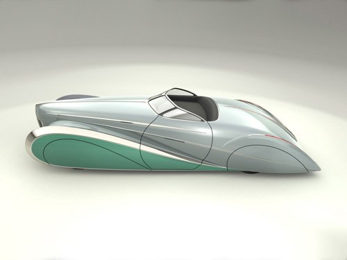 Delahaye USA Sultan Rendering Car Poster Print on 10 mil Archival Satin Paper 16" x 12"