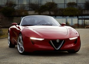 Alfa Romeo 2uettottanta (2010) Concept Car Poster Print on 10 mil Archival Satin Paper 16" x 12"