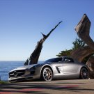 Mercedes-Benz SLS AMG Gullwing Car Archival Canvas Car Print (Rolled) 16" x 12"