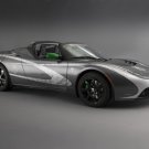 Tesla TAG Heuer Roadster (2010) Car Archival Canvas Print (Rolled) 16" x 12"