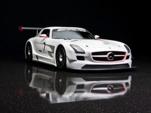 Mercedes-Benz SLS AMG GT3 Archival Canvas Car Print (Rolled) 16" x 12"