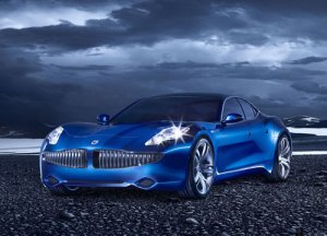 Fisker Karma Car Archival Canvas Print (Rolled) 16" x 12"