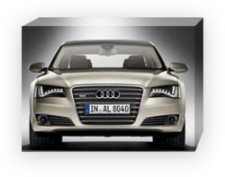 Audi A8 L W12 2011 Car Archival Canvas Print (Mounted) 16" x 12"