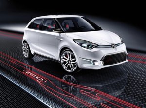 MG Zero Concept 2010 Car Archival Canvas Print (Rolled) 16" x 12"