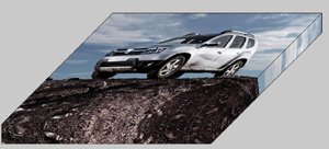 Dacia Duster 2011 Car Archival Canvas Print (Mounted) 16" x 12"
