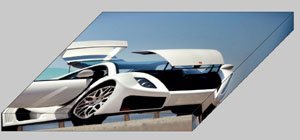 GTA Spano Archival Canvas Car Print (Mounted) 16" x 12"