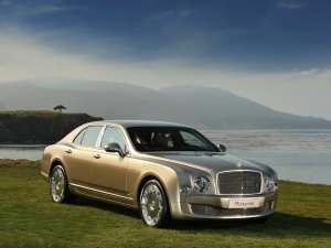 Bentley Mulsanne Pebble Beach Car Poster Print on 10 mil Archival Satin Paper 16" X 12"