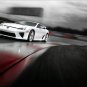 Lexus LFA On Race Track Archival Canvas Car Print (Rolled) 16" x 12"
