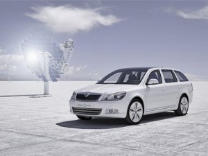 Skoda Octavia Green E Line Concept Car Poster Print on 10 mil Archival Satin Paper 16" x 12"