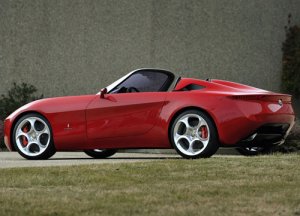 Alfa Romeo 2uettottanta (2010) Concept Car Poster Print on 10 mil Archival Satin Paper 16" x 12"