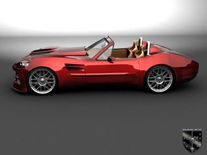 Bailey Blade Concept Car Poster Print on 10 mil Archival Satin Paper 16" x 12"