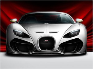 Bugatti Venom Concept Car Poster Print on 10 mil Archival Satin Paper 16" x 12"