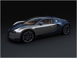 Bugatti Veyron Grand Sport Sang Bleu Car Poster Print on 10 mil Archival Satin Paper 16" x 12"