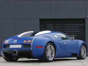 Bugatti Veyron Bleu Centenaire Car Poster Print on 10 mil Archival Satin Paper 16" x 12"