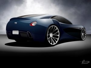 Bugatti 12-2 Streamliner By Racer X Car Poster Print on 10 mil Archival Satin Paper 20" x 15"