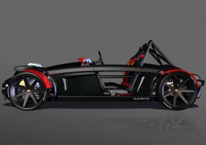 Burton Elementz Concept Car Poster Print on 10 mil Archival Satin Paper 16" x 12"