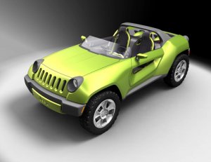 Jeep Renegade Concept Car Poster Print on 10 mil Archival Satin Paper 16" x 12"