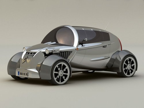 Citroen C2V Concept Car Poster Print on 10 mil Archival Satin Paper 20" x 15"