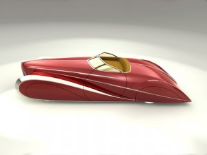 Delahaye USA Sultan Rendering Car Poster Print on 10 mil Archival Satin Paper 16" x 12"