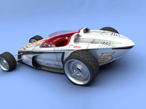 Delithium Concept Car Poster Print on 10 mil Archival Satin Paper 16" x 12"