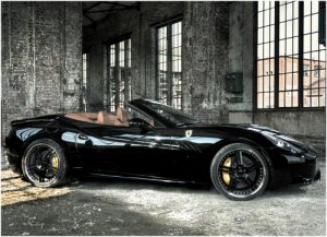 Edo Ferrari California Car Poster Print on 10 mil Archival Satin Paper 16" x 12"