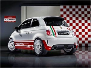 Fiat Abarth 500 R3T Rally Car Poster Print on 10 mil Archival Satin Paper 16" x 12"