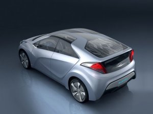Hyundai Blue-Will Concept Car Poster Print on 10 mil Archival Satin Paper 16" x 12"