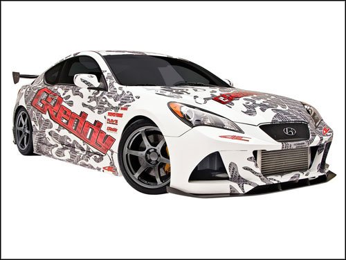 Hyundai GReddy X-Gen Street Genesis Coupe Car Poster Print on 10 mil Archival Satin Paper 20" x 15"