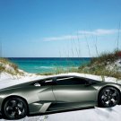 Lamborghini Reventon Beach Car Poster Print on 10 mil Archival Satin Paper 16" x 12"