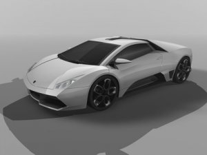 Lamborghini Furia Concept Car Poster Print on 10 mil Archival Satin Paper 16" x 12"