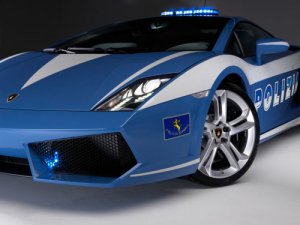 Lamborghini Gallardo LP560-4 Polizia Car Poster Print on 10 mil Archival Satin Paper 20" x 15"