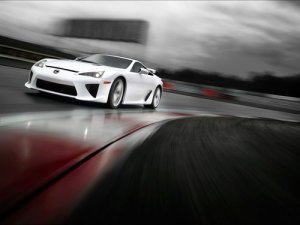 Lexus LFA On Race Track Car Poster Print on 10 mil Archival Satin Paper 16" x 12"