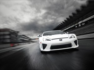 Lexus LFA On Race Track Car Poster Print on 10 mil Archival Satin Paper 20" x 15"