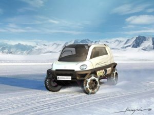 Magna Steyr Mila Alpine Car Poster Print on 10 mil Archival Satin Paper 20" x 15"