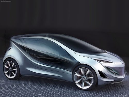 Mazda Kiyora Concept Car Poster Print on 10 mil Archival Satin Paper 16" x 12"