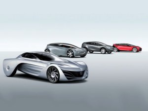 Mazda Taiki and Nagare Concept Car Poster Print on 10 mil Archival Satin Paper 20" x 15"