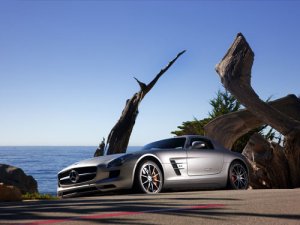 Mercedes-Benz SLS AMG Gullwing (2011) Car Poster Print on 10 mil Archival Satin Paper 16" x 12"