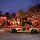 Mercedes Benz SLS AMG Desert Gold 2010 Car Poster Print on 10 mil Archival Satin Paper 16" x 12"