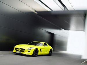 Mercedes-Benz SLS AMG E-Cell Concept Car Poster Print on 10 mil Archival Satin Paper 16" x 12"