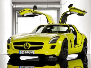 Mercedes-Benz SLS AMG E-Cell Concept Car Poster Print on 10 mil Archival Satin Paper 16" x 12"